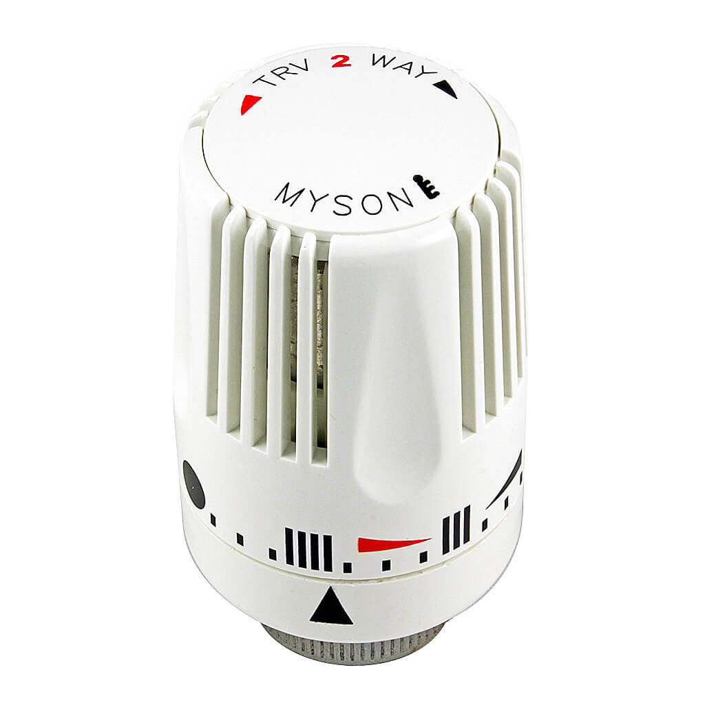 Myson TRV-2-Way Thermostatic Radiator Valve Replacement Head & Commissioning Cap 