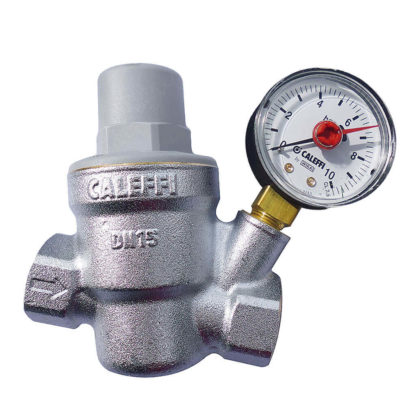 Caleffi Inclined Pressure Reducing Valve & Pressure Gauge 533241