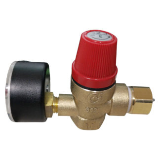 Altecnic 313430 Female x Female Thread 3 Bar Safety Relief Valve Complete With Gauge 1/2inch Assembled Photo