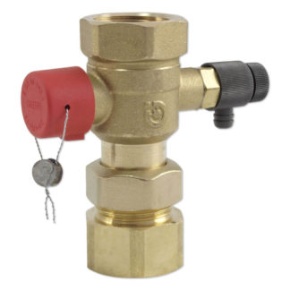 Caleffi Ball 3/4" Shut-Off Valve For Expansion Vessels Front Photo