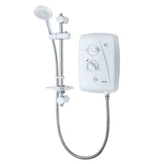 Triton T80Z Fast-Fit Electric Shower White/Chrome, 8.5kW Front Photo