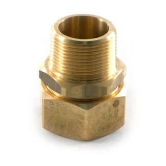 Tracpipe Male Brass Straight AutoFlare Coupling DN40, 1½' Front Photo