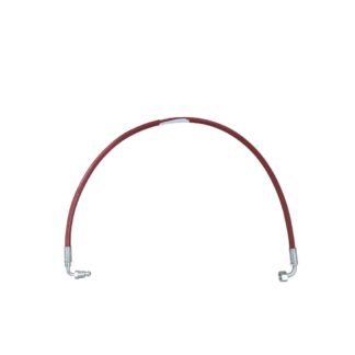 EOGB Ruby Red Durable Flexible Oil Hose, 1/4" M90° x 1/4" F90°, 890mm